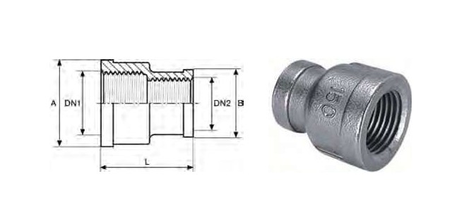 Reduction socket 3/8"x1/4" AISI316