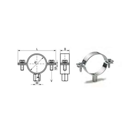 Collar nut M8/10 - 1"1/2 AISI316