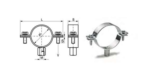 Collar nut M8/10 - 1"1/2 AISI316