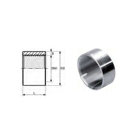 Half socket S.S. 3/8" AISI316L