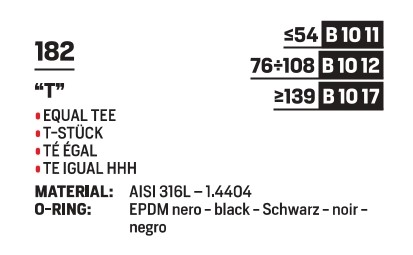 Inoxpres equal tee diameter 108 - Afbeelding 3
