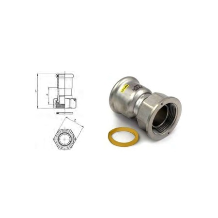 I_Gas 2 pcs valve conn. DN 18x7/8"