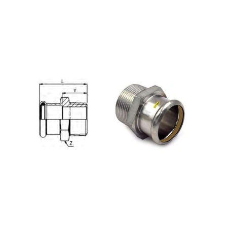 Inoxpres Gas adapter M 2"1/2x76,1