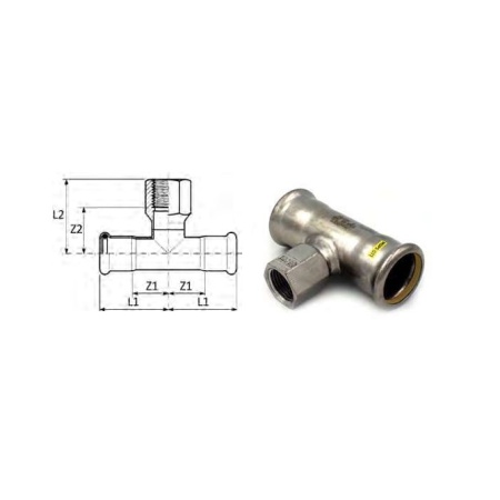 Inoxpres Gas tee F 1/2"x18