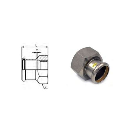 Inoxpres Gas adapter F 1"1/4x42