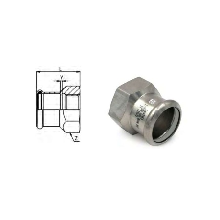 Inoxpres STEAM adap. female 1"1/2x42