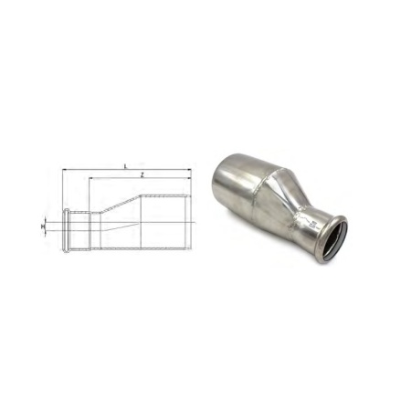 Inoxpres STEAM eccentric reducer 42x28