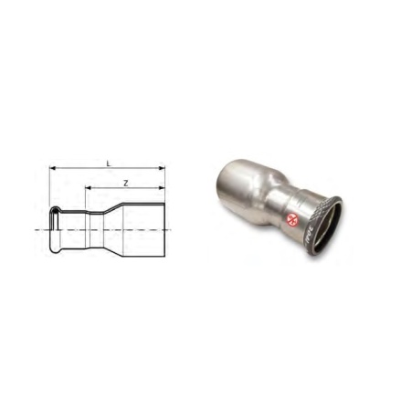 Inoxpres 304L reducer 108x88,9