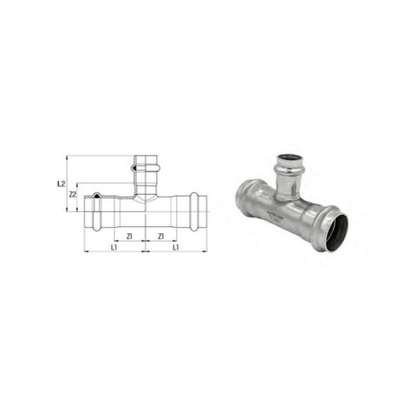 Inoxpres Uniko reducing tee 28x15x28