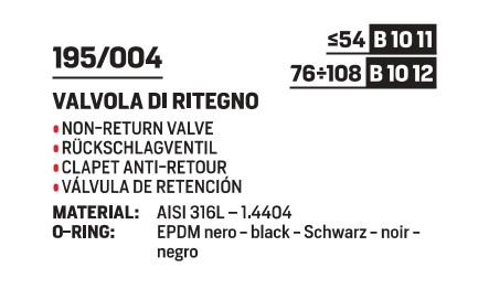 Inoxpres non-return valve diameter 42 - Afbeelding 3