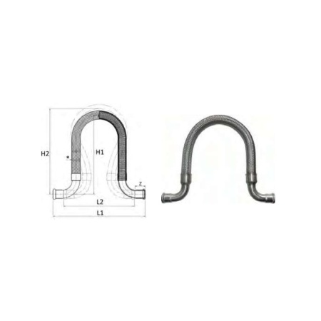 Inoxpres U-bend flexible pipe diameter  15