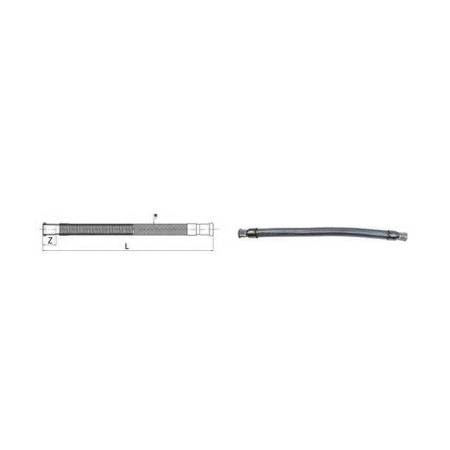 Inoxpres straight flex. pipe diameter  15 L=500