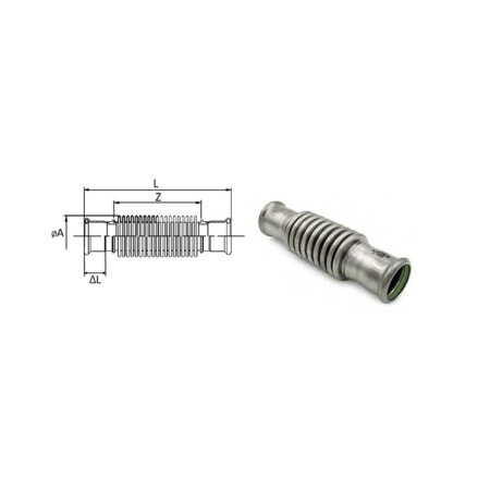 Inoxpres FKM-HT expan. compensator diameter  15