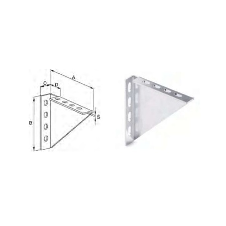 Corner with split fixing rail 30/32