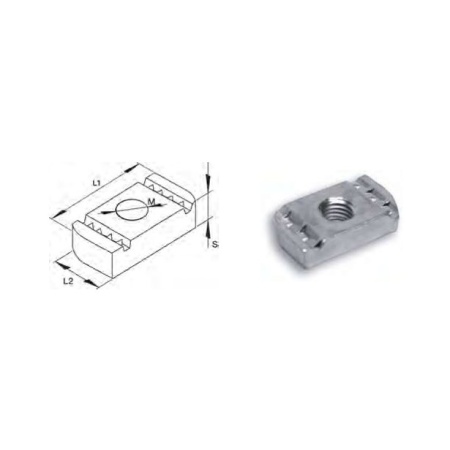 Shaped nut M 8 - prof. 41