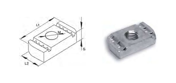 Shaped nut M 10 - prof. 41