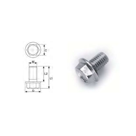 Hexagonal screw M 10x16