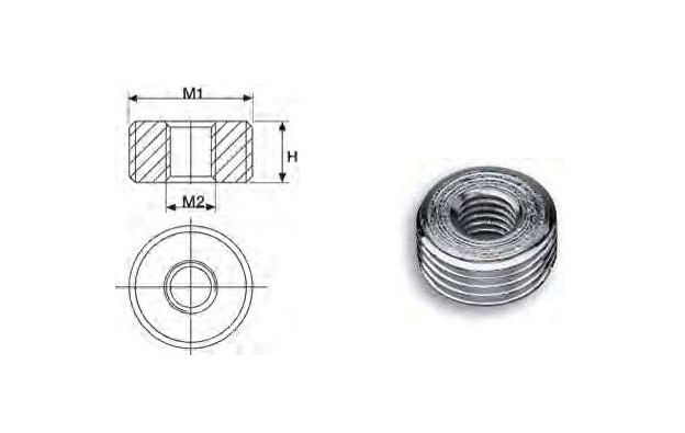 Galv. adapter 1/2" gas - M 10