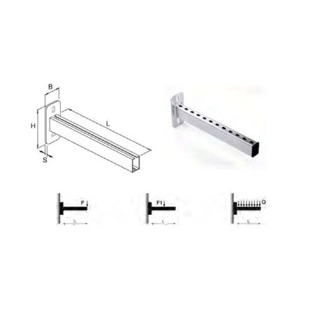 Wall bracket 40x60x2 L=600 304