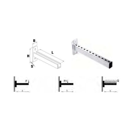 Wall bracket prof. 41 L=300 mm