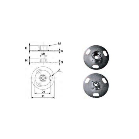 Fixing flange 1/2"
