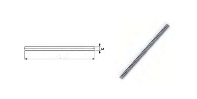 Galv. threaded rod M 10x1000