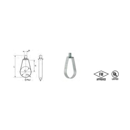 Sprinkler pipe clamp FM-UL 1"1/4