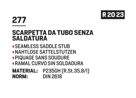 Saddle stub seamless 48,3x2,6 - Afbeelding 2