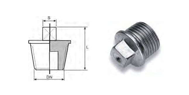 Beaded plug 1/4" galv. - fig. 290