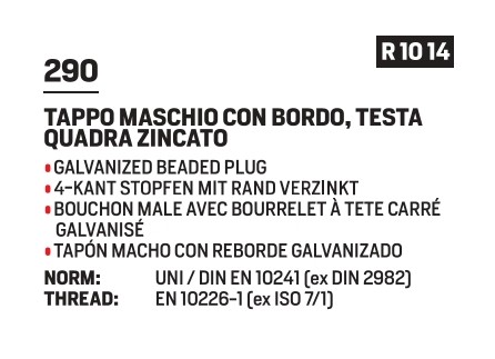 Beaded plug 1/4" galv. - fig. 290 - Afbeelding 2