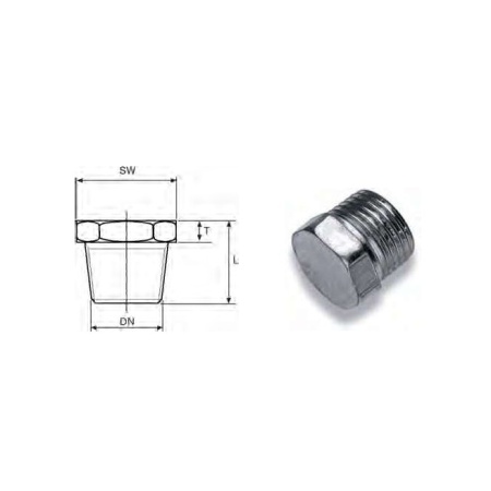 Male hexagonal plug 1"1/2 galv. fig. 292