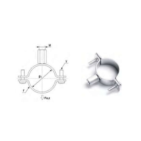 Collar nut M8/10 - 1"1/2