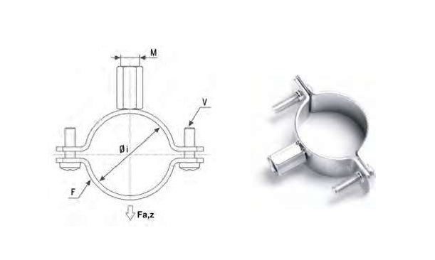 Collar nut M8/10 - 1"1/2