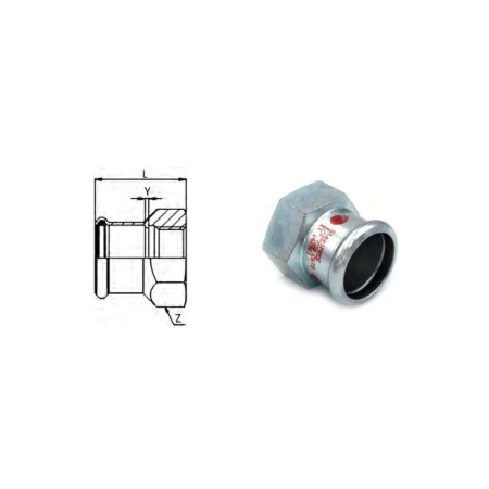 Steelpres adapter F 3/8"x15