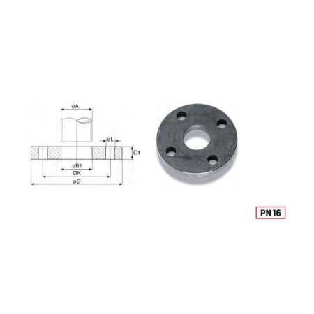Plate flange EN1092/01 Dn300 PN16 imp.