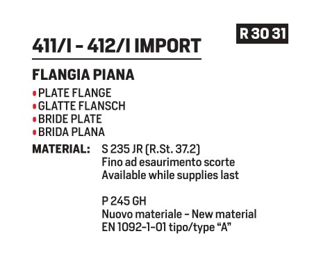 Plate flange EN1092/01 Dn65 PN16 imp. - Afbeelding 2