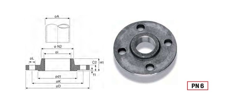 Thread flange EN1092/13 Dn25 PN6