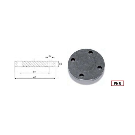 Blind flange EN1092/05 Dn32 PN6