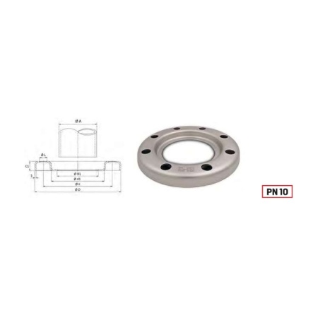 Loose flg DIN2642-ISO Dn250 PN10 304