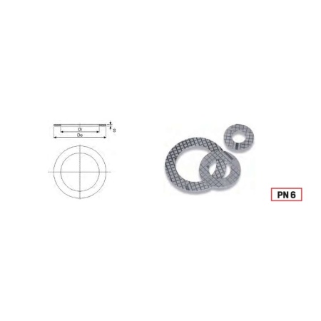 Flange gasket 2 mm PN6 Dn100