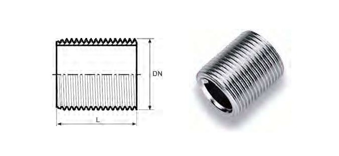 Parallel nipple 1/2" galv.
