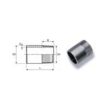 Welding nipple 1"1/4x50 AISI304L