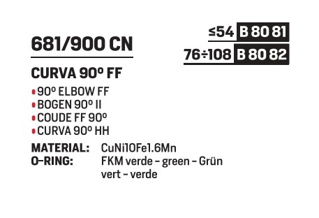 Marinepres elbow 90 graden FF diameter 108 - Afbeelding 2