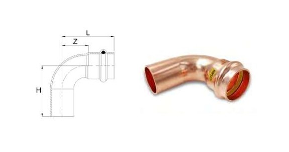 Aespres Uniko Gas elbow 90 graden MF diameter 18