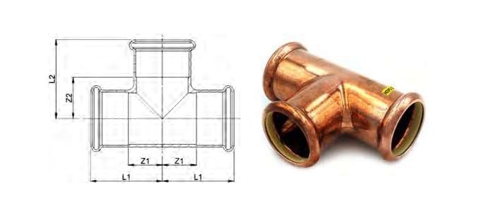 Aespres Gas equal tee diameter 28