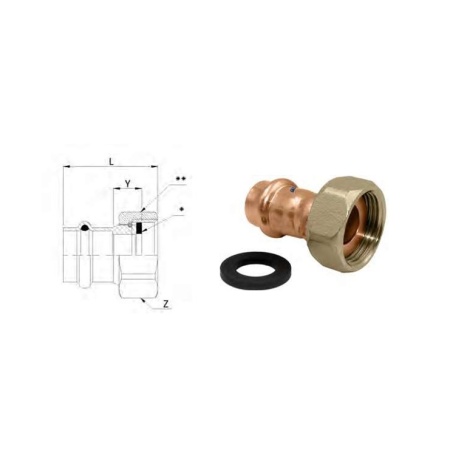 Aespres Uniko valve connector 1"1/2x28
