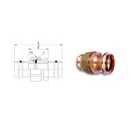 Aespres Uniko flat faced union diameter  28