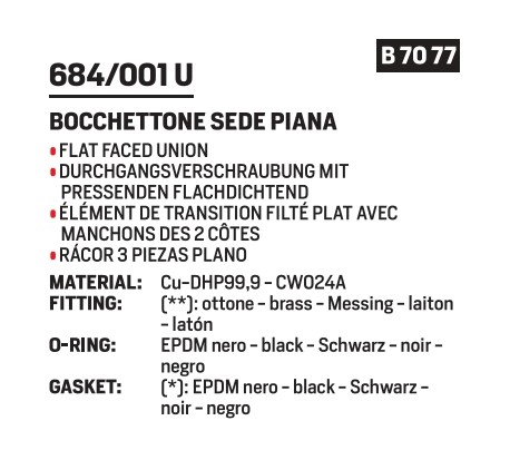 Aespres Uniko flat faced union diameter 15 - Afbeelding 2