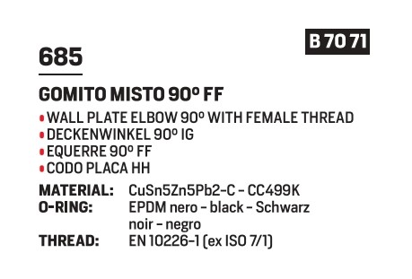 Aespres wall plate female 1"x22 - Afbeelding 2