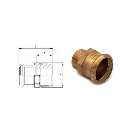 Aespres Gas adapter male 1"1/4x42